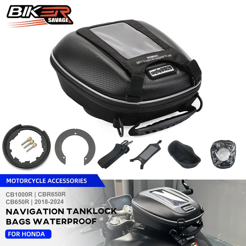 CBR650R 2020, compatível com os modelos Honda CB1000R, CBR e CB 650R 2020. 
Adequado para navegação de motos, bagagem, depósito e acessórios de corrida.